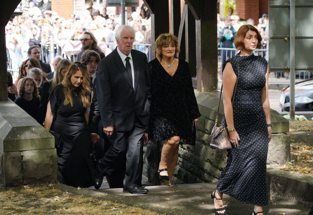Friends and family arrived for the intimate service