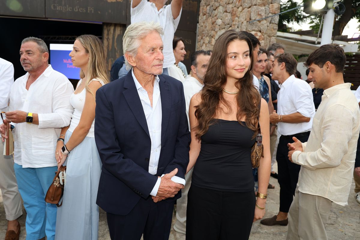 Michael Douglas and his daughter Carys shared a sweet father-daughter moment during the special celebration in Mallorca.