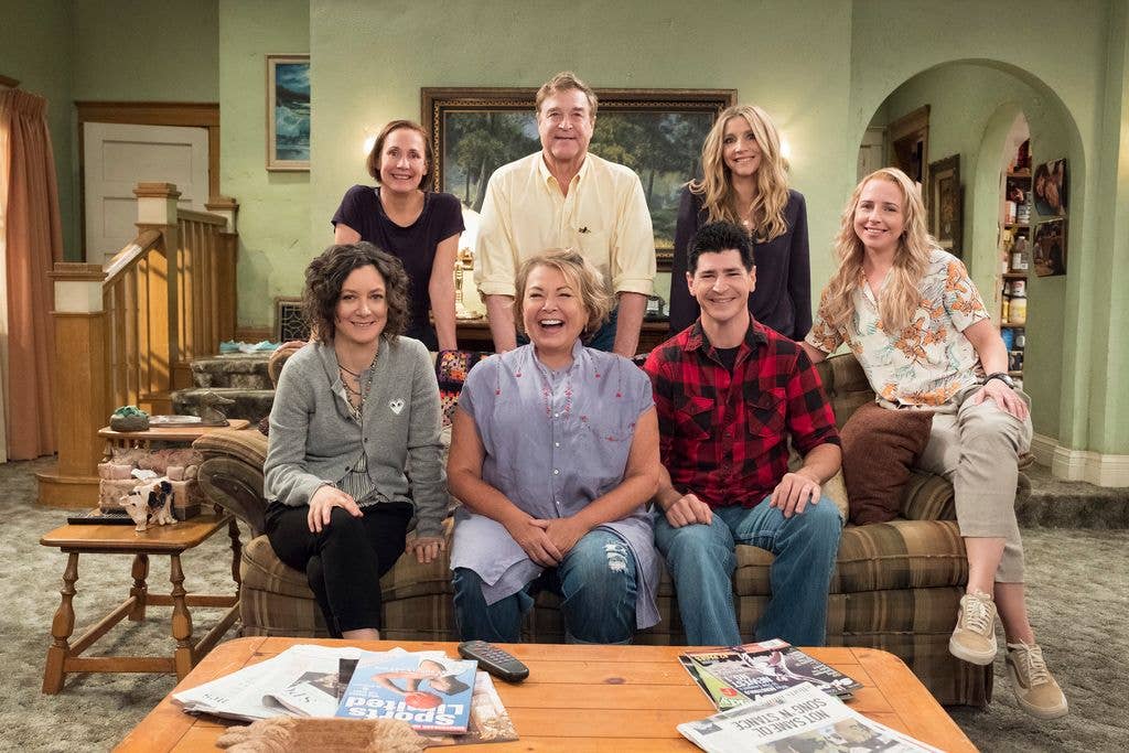 ROSEANNE - "Twenty Years to Life" - "Roseanne," the timeless sitcom that broke new ground and dominated ratings in its original run, will return to Walt Disney Television via Getty Images with all-new episodes, in a special hour-long premiere.
SARA GILBERT, LAURIE METCAF, ROSEANNE BARR, JOHN GOODMAN, MICHAEL FISHMAN, SARAH CHALKE, ALICIA GORANSON