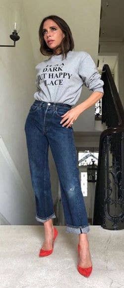 victoria beckham slogan t shirt