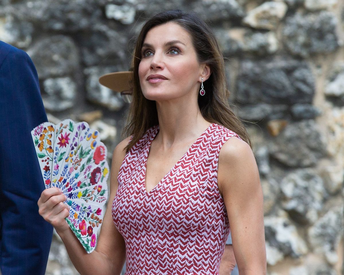 The Spanish Queen opted for a colorful floral fan during an official visit to San Antonio, Texas, in 2018.