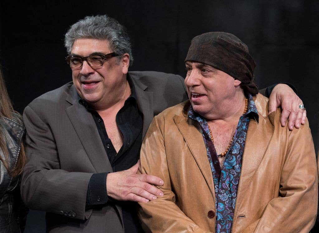 Vincent Pastore with castmate Steven Van Zandt 