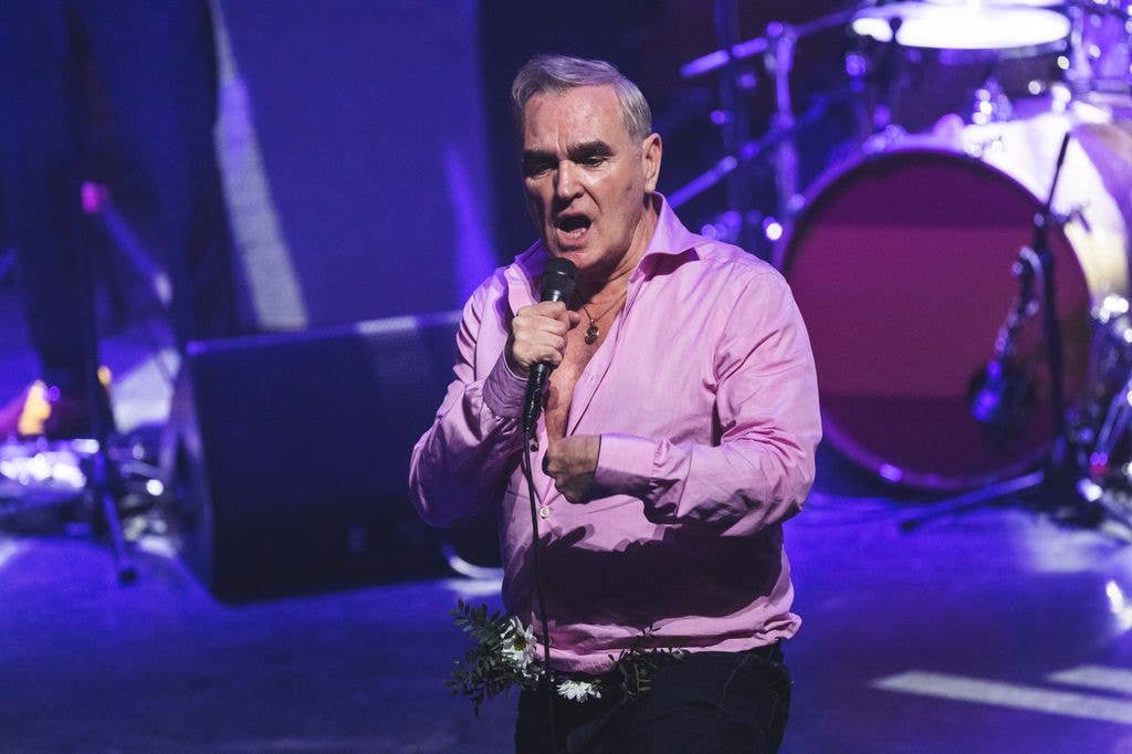 Morrissey performs on stage at Auditorio de Zaragoza Princesa Leonor on March 14, 2026 in Zaragoza, Spain. (Photo by Mariano Regidor/Getty Images)