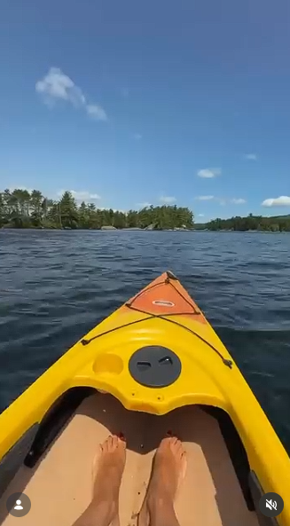 The star went kayaking