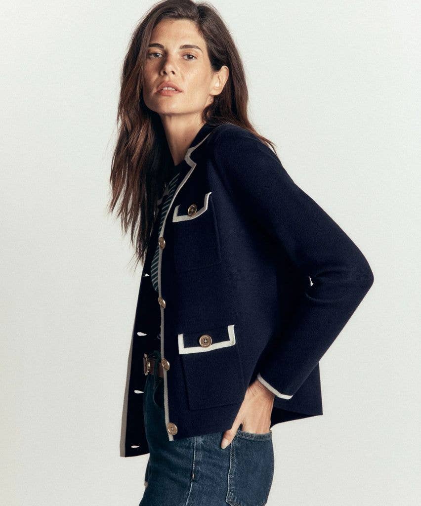 Boden 'Phoebe' Collared Knitted Jacket