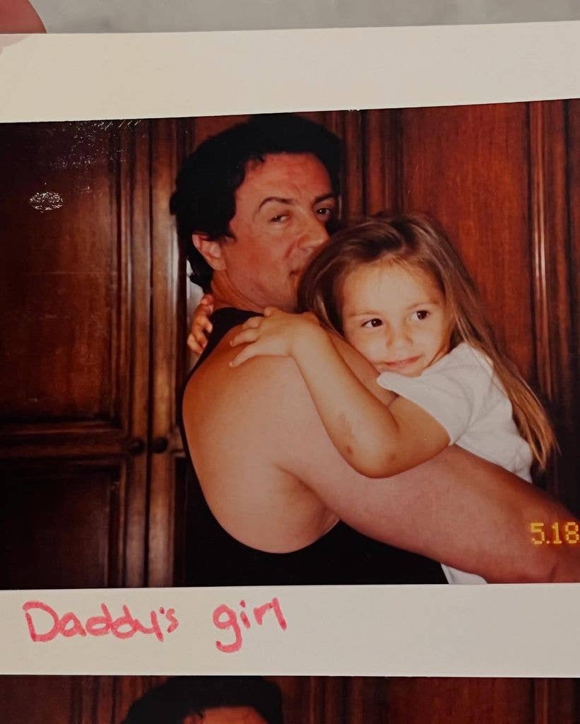 sophia stallone sylvester throwback polaroid