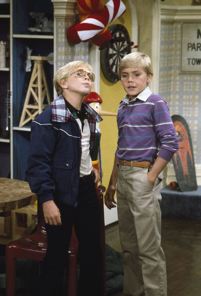 Corky Pigeon and Rick Schroder on Silver Spoons.