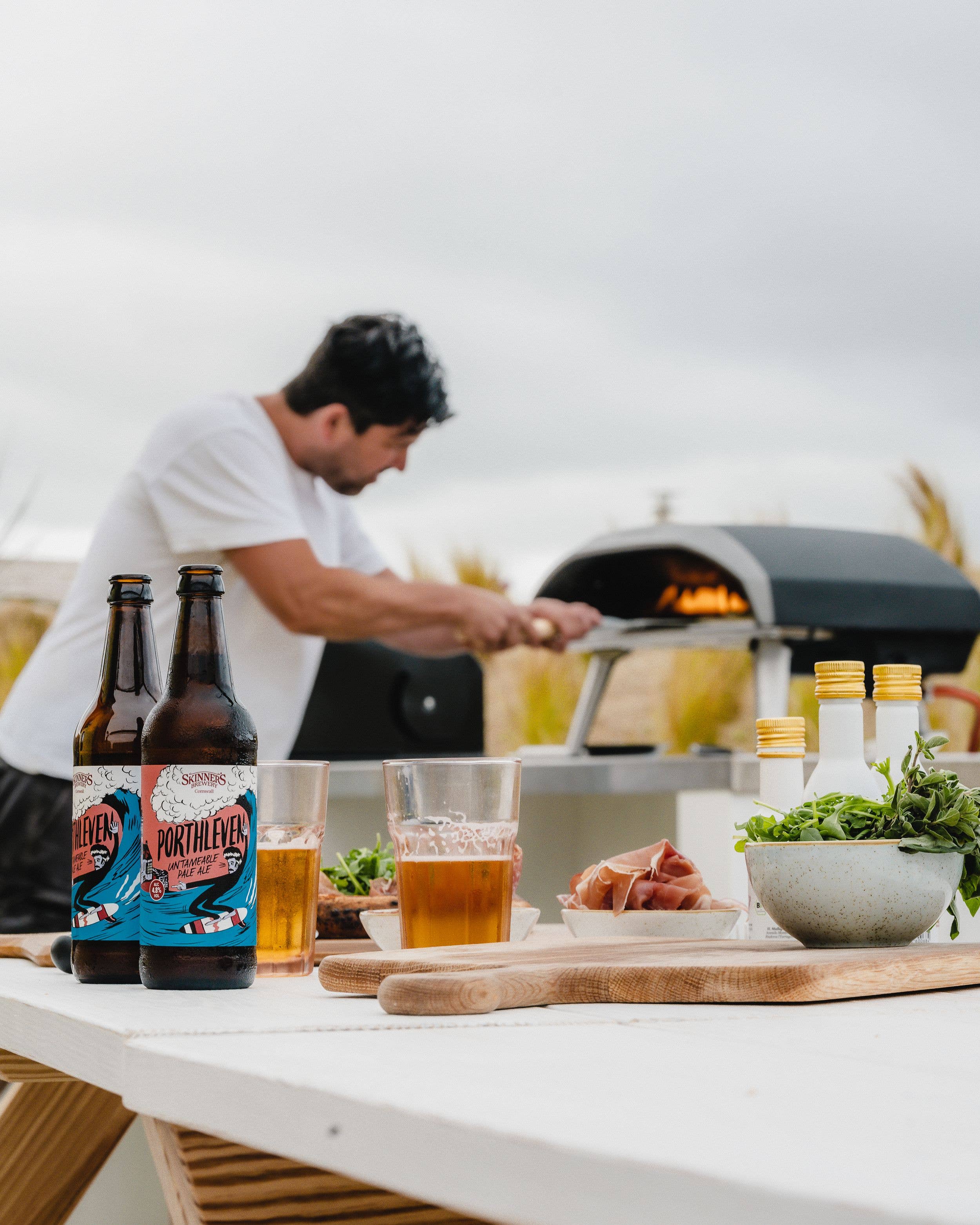 Make your own pizza at Three Mile Beach