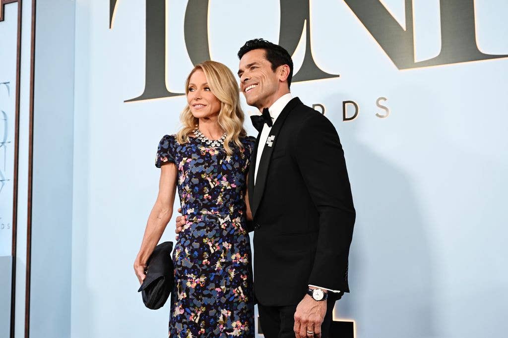 Kelly Ripa and Mark Consuelos attend The 79th Annual Tony Awards at Radio City Music Hall on June 07, 2026 in New York City.