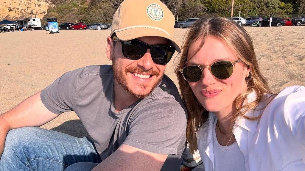Jesse Lee Soffer and Tracy Spiridakos take a selfie on the beach