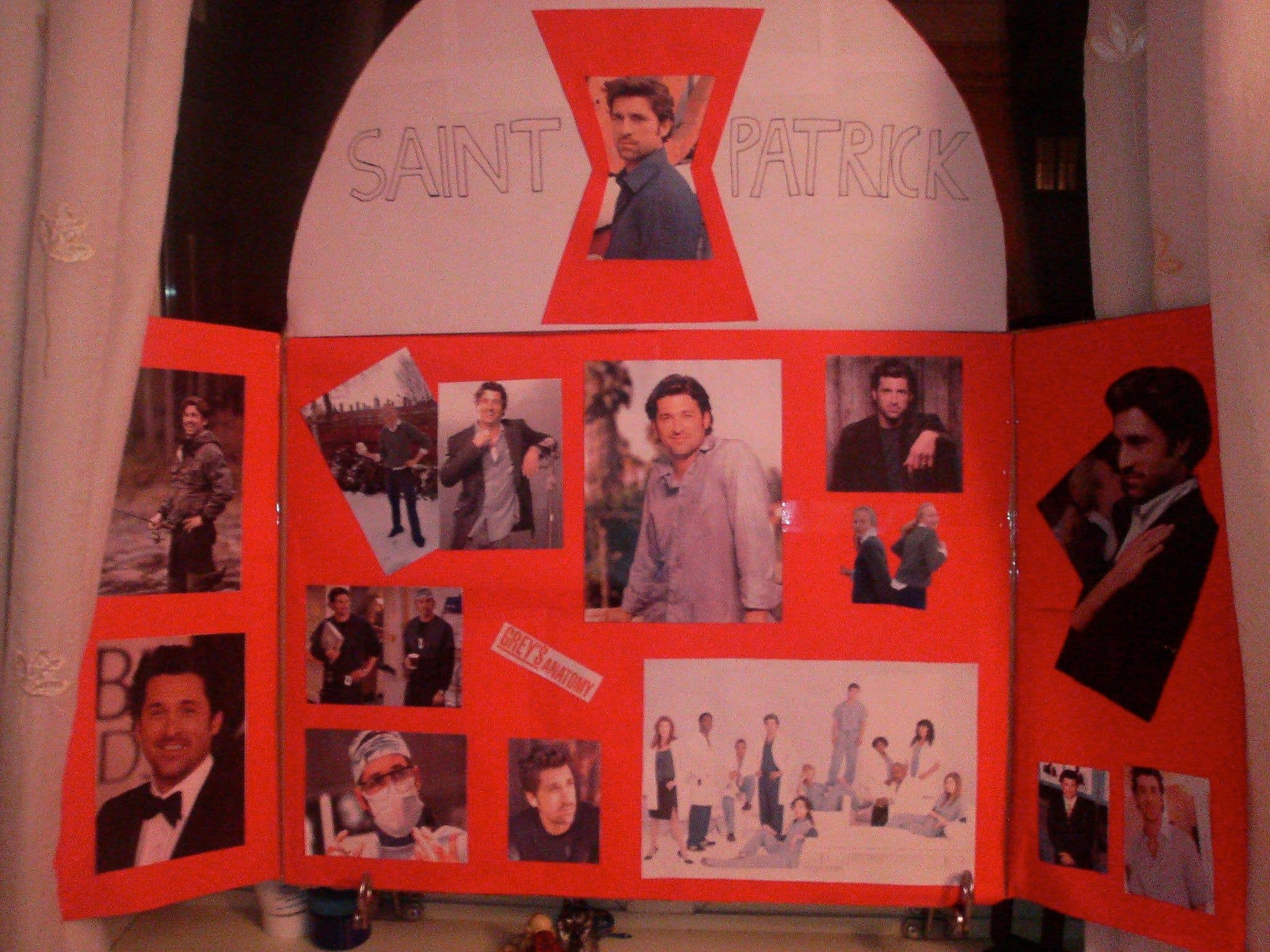 My friend's pinboard shrine to Patrick Dempsey