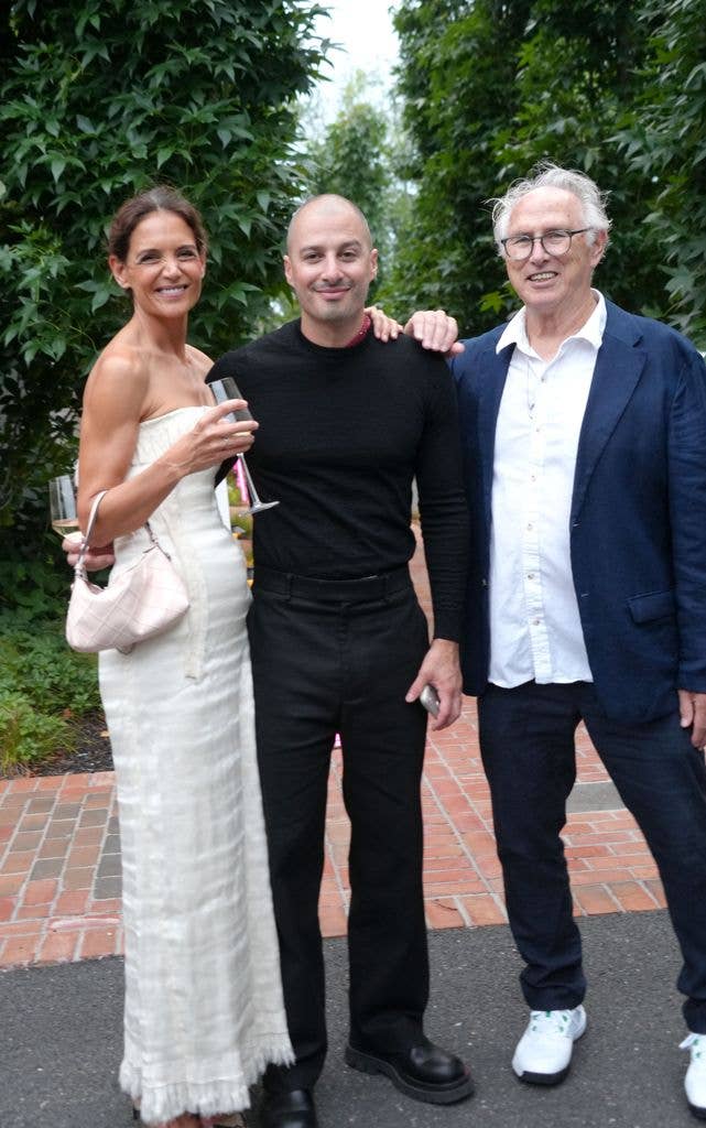 Katie Holmes, Jason Bard Yarmosky and Eric Fischl 