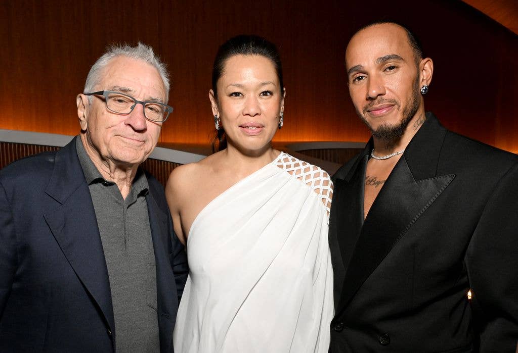 Robert De Niro, Tiffany Chen and Lewis Hamilton attend the Lucas Museum of Narrative Art Opening Night at Lucas Museum of Narrative Art on September 19, 2026 in Los Angeles, California.