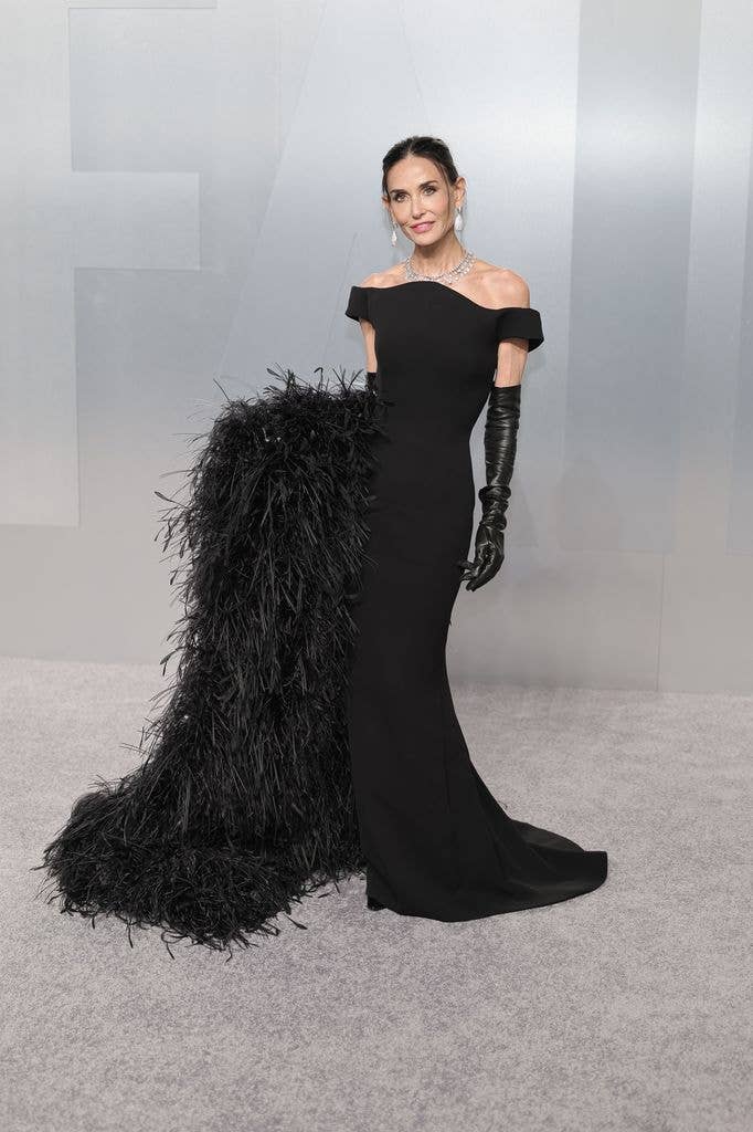 Demi Moore attends the 2026 Vanity Fair Oscar Party Hosted By Mark Guiducci at Los Angeles County Museum of Art on March 15, 2026 in Los Angeles, California