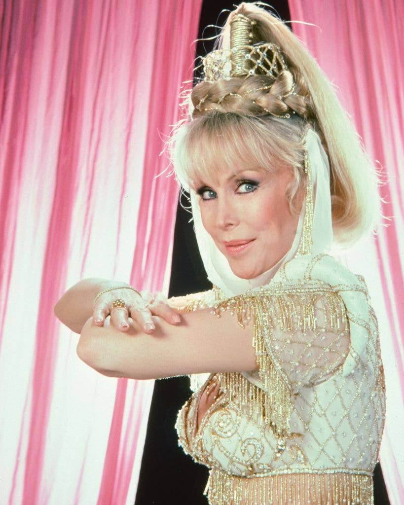 Barbara Eden, US actress, in a publicity portrait for the US television series, 'I Dream of Jeannie', USA, circa 1967. Eden starred as 'Jeannie' in the sitcom.