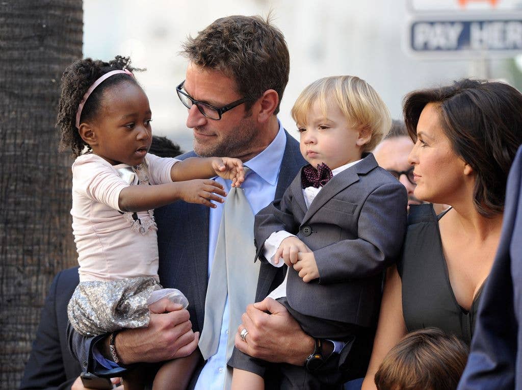HOLLYWOOD, CA - NOVEMBER 08: Mariska Hargitay, Peter Hermann, daughter Amaya and son Andrew attend the ceremony honoring Mariska Hargitay with a Star on The Hollywood Walk of Fame on November 8, 2013 in Hollywood, California. (Photo by Axelle/Bauer-Griffin/FilmMagic)