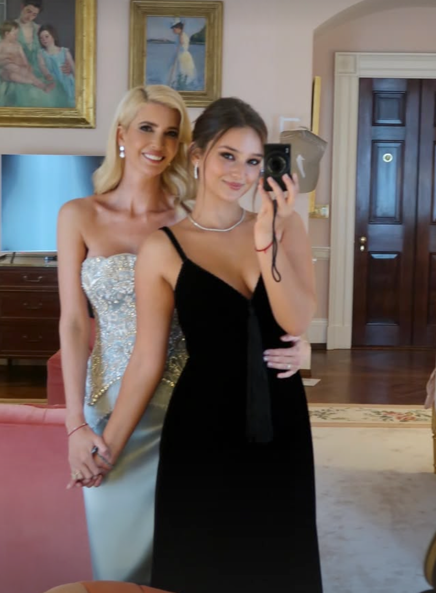 Ivanka and Arabella went from polished daytime dressing to evening glamour ahead of the state dinner.