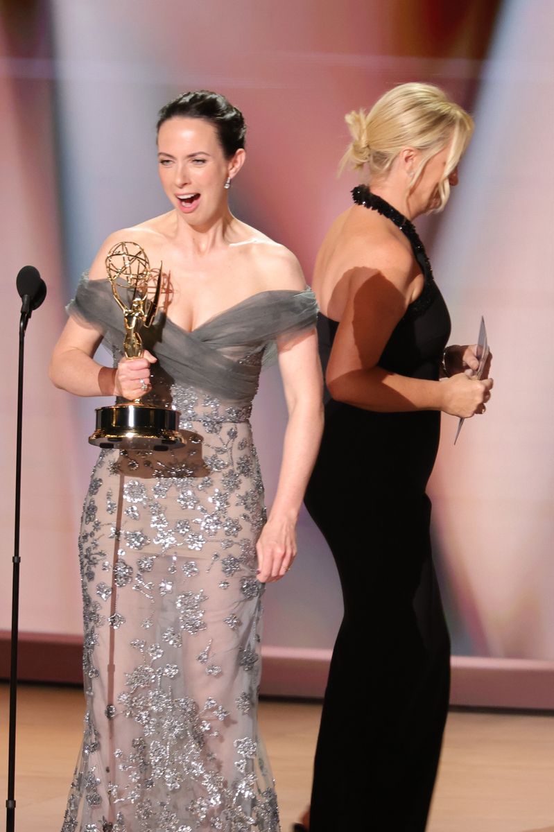 Kate O'Flynn accepts the Outstanding Supporting Actress in a Comedy Series Award for "Widow's Bay"