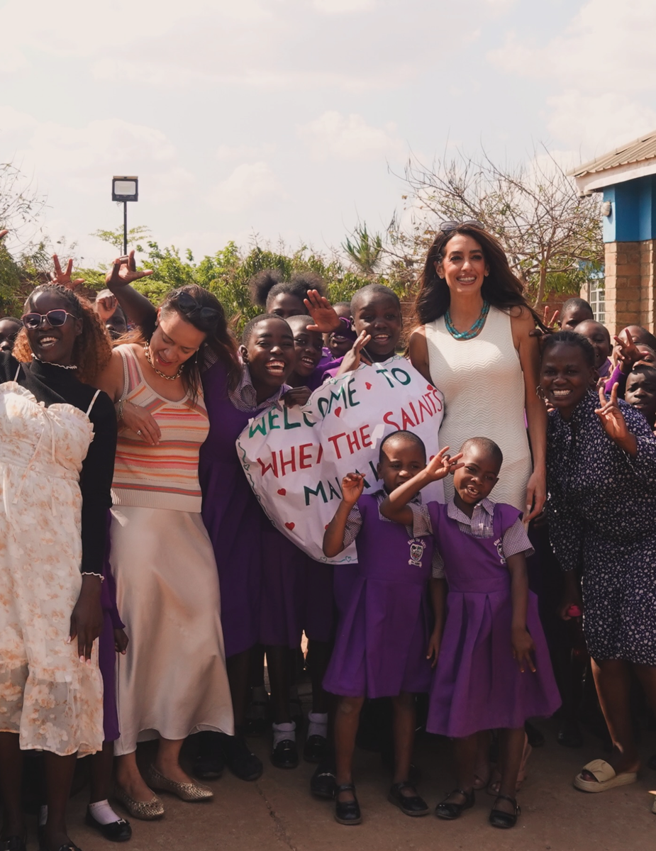 Amal Clooney returned to Malawi three years after her previous visit to the country.