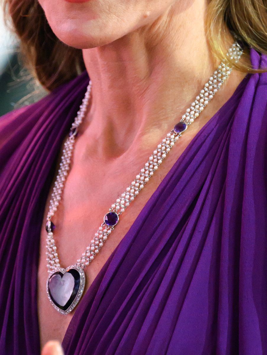 The amethyst necklace has a history stretching back more than a century.