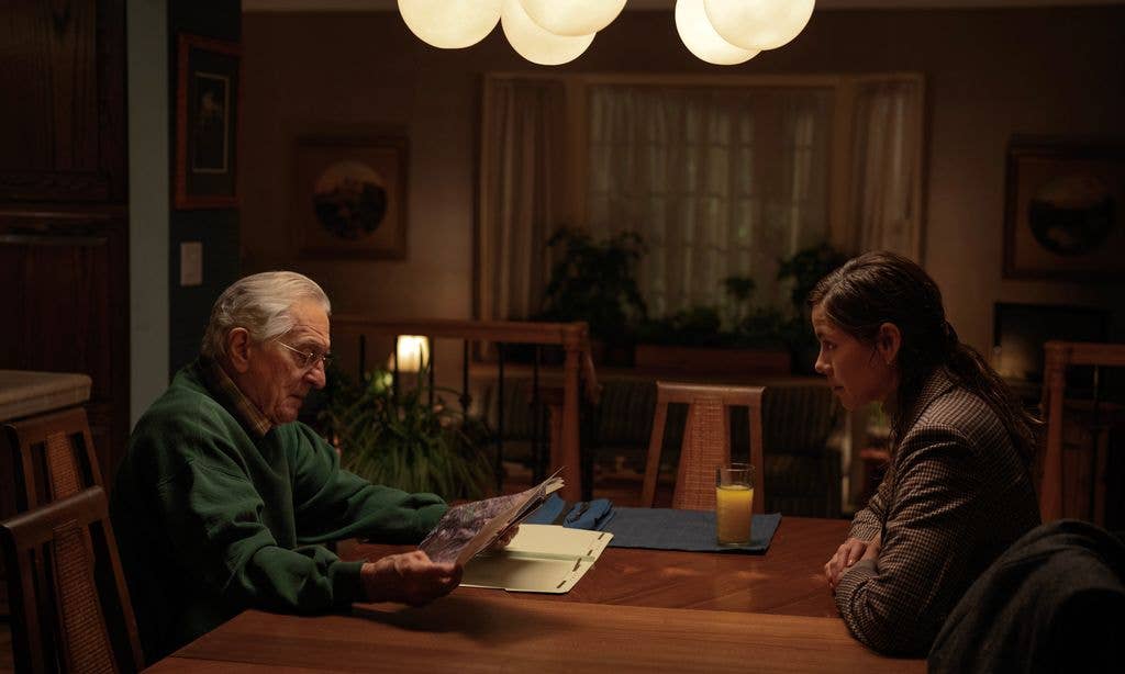 The Whisper Man, Robert De Niro as Peter Willis, Michelle Monaghan as Amanda Beck