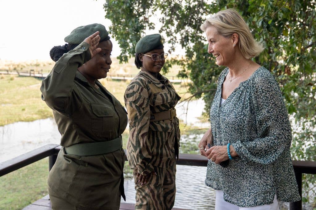 The Duchess of Edinburgh meets some of the women who took part in a Women in Wildlife roundtable 