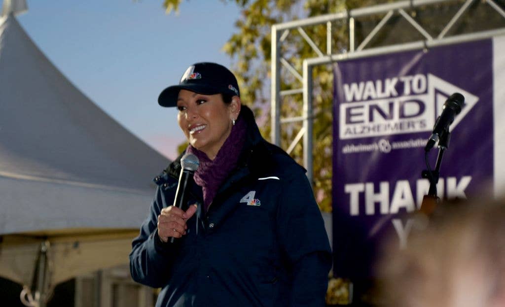 Lynette Romero speaks onstage at Alzheimer's Association 2022 Walk to End Alzheimer's - Los Angeles at Los Angeles Zoo on November 05, 2022 in Los Angeles, California.