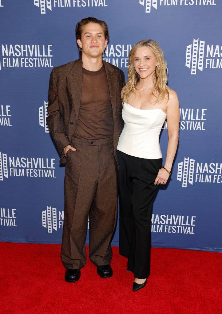 Deacon with mom Reese at his film premiere