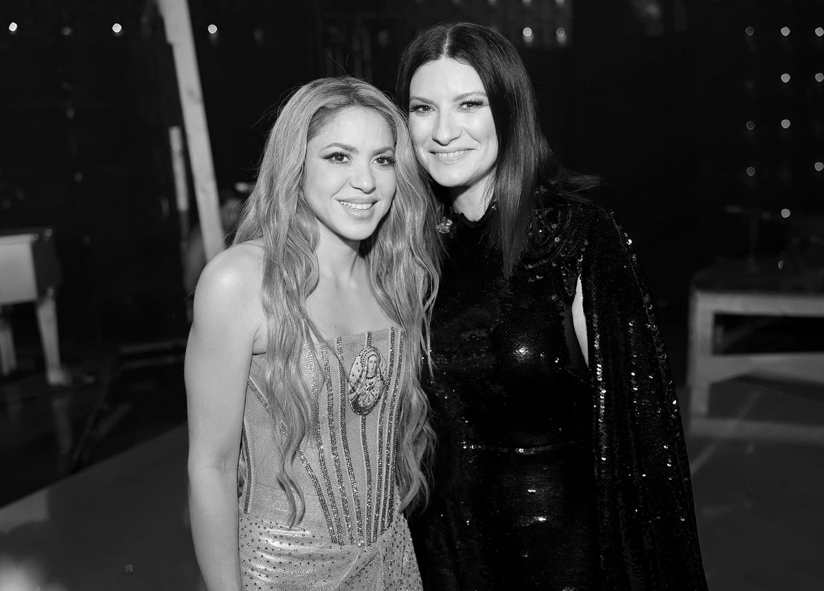 Shakira and Laura Pausini at the 24th Annual Latin Grammy Awards on November 16, 2023