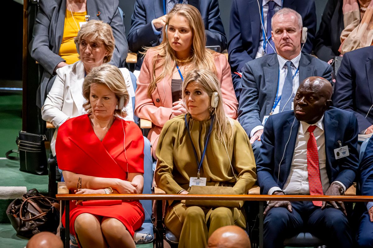 Queen Mathilde joined Queen Máxima and her daughter, Princess Catharina-Amalia, at the United Nations General Assembly in New York in September 2025.