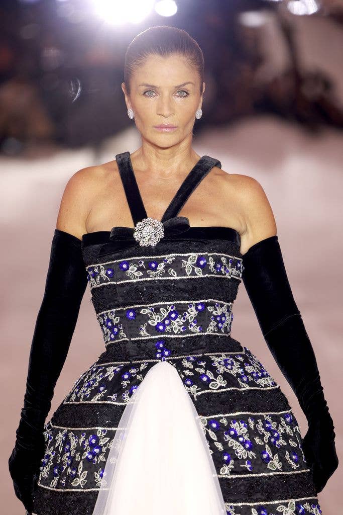 Helena also walked the runway at the Richard Quinn show during London Fashion Week