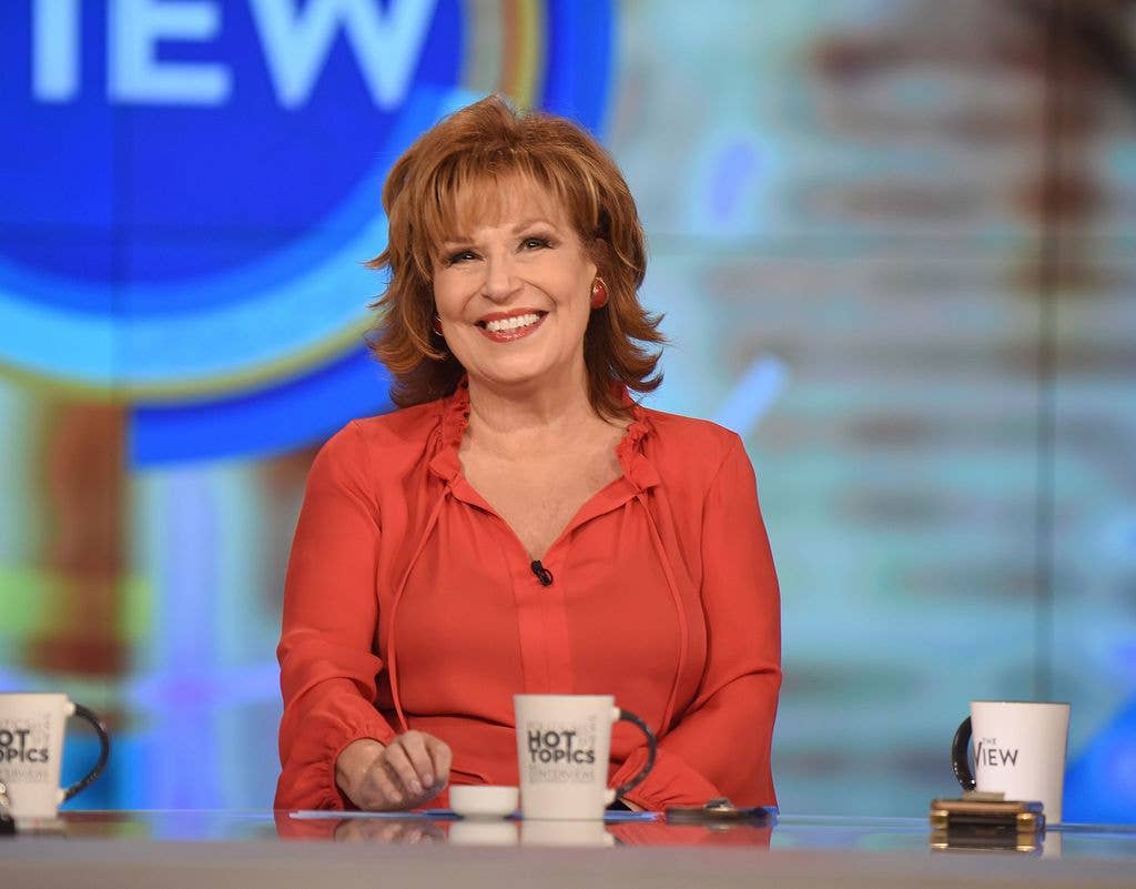 joy behar orange shirt