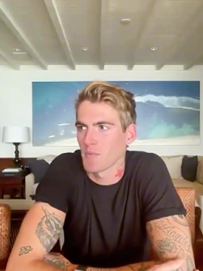 presley gerber speaking to camera black shirt