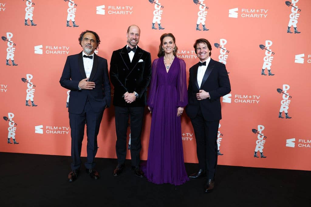 Alejandro G. Iñárritu, Prince William, Princess Kate and Tom Cruise at film premiere