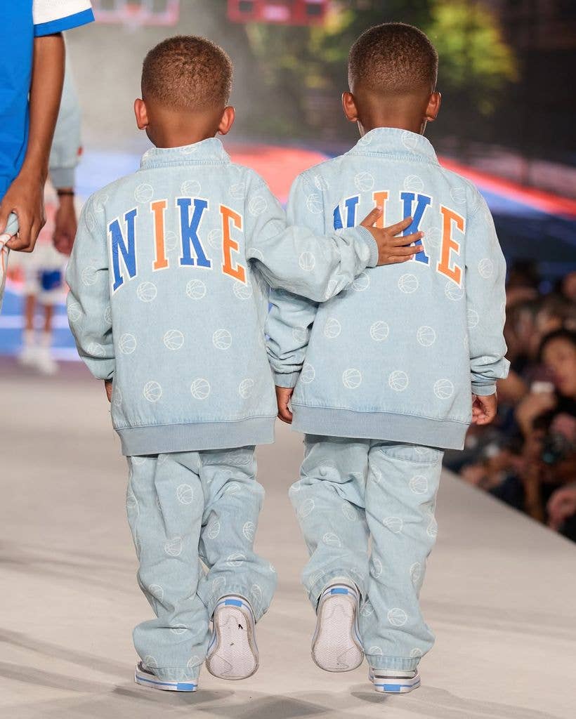 Josh Hart's twin sons walking the runway
