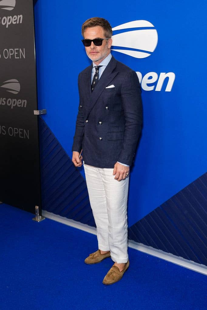 Chris Pine attends the US Open Men's Singles Championship Match at the USTA Billie Jean King National Tennis Center on September 13, 2026 in New York City