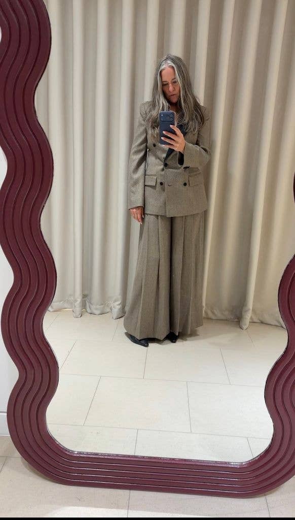 The standout tweed suit Becky tried on when she previewed the collection