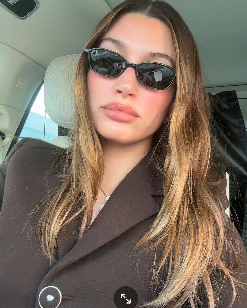 Hailey's toasted-almond hued locks