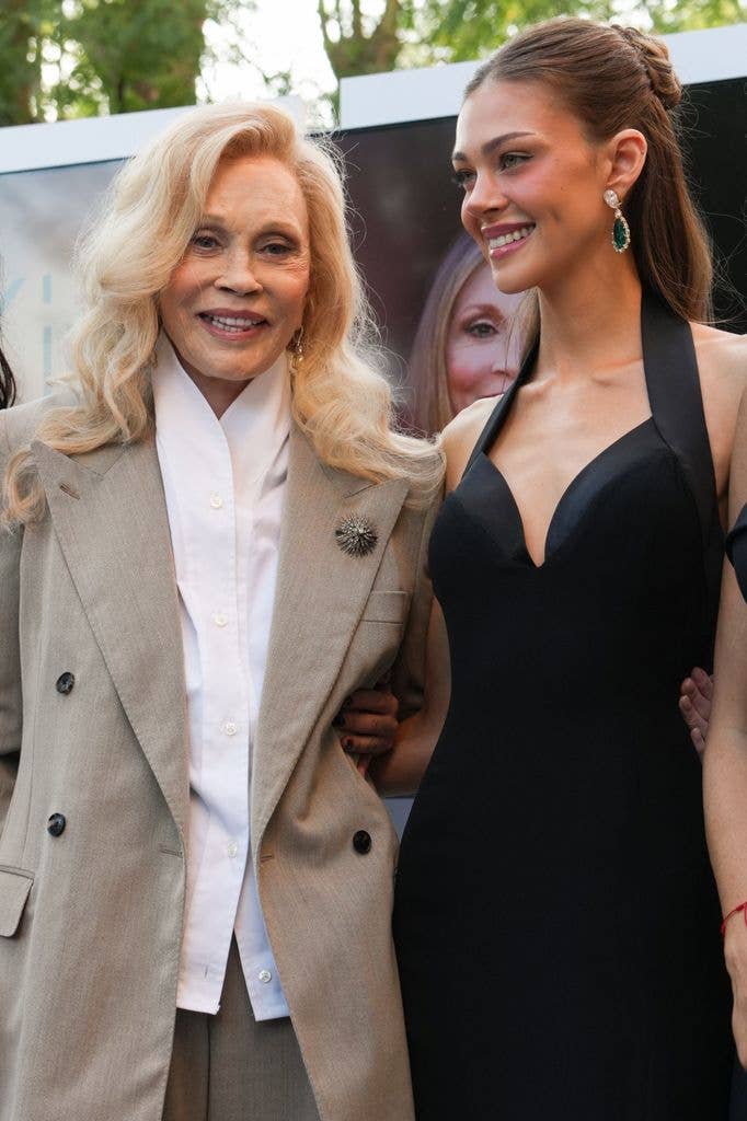 Faye Dunaway and Nicola Peltz attend the Kineo Award Ceremony during the 83rd Venice International Film Festival at CASA CINEMA GIOVANI - via delle 4 Fontane 18/A on September 05, 2026 in Venice, Italy. (Photo by Maya Cellixa/Getty Images)