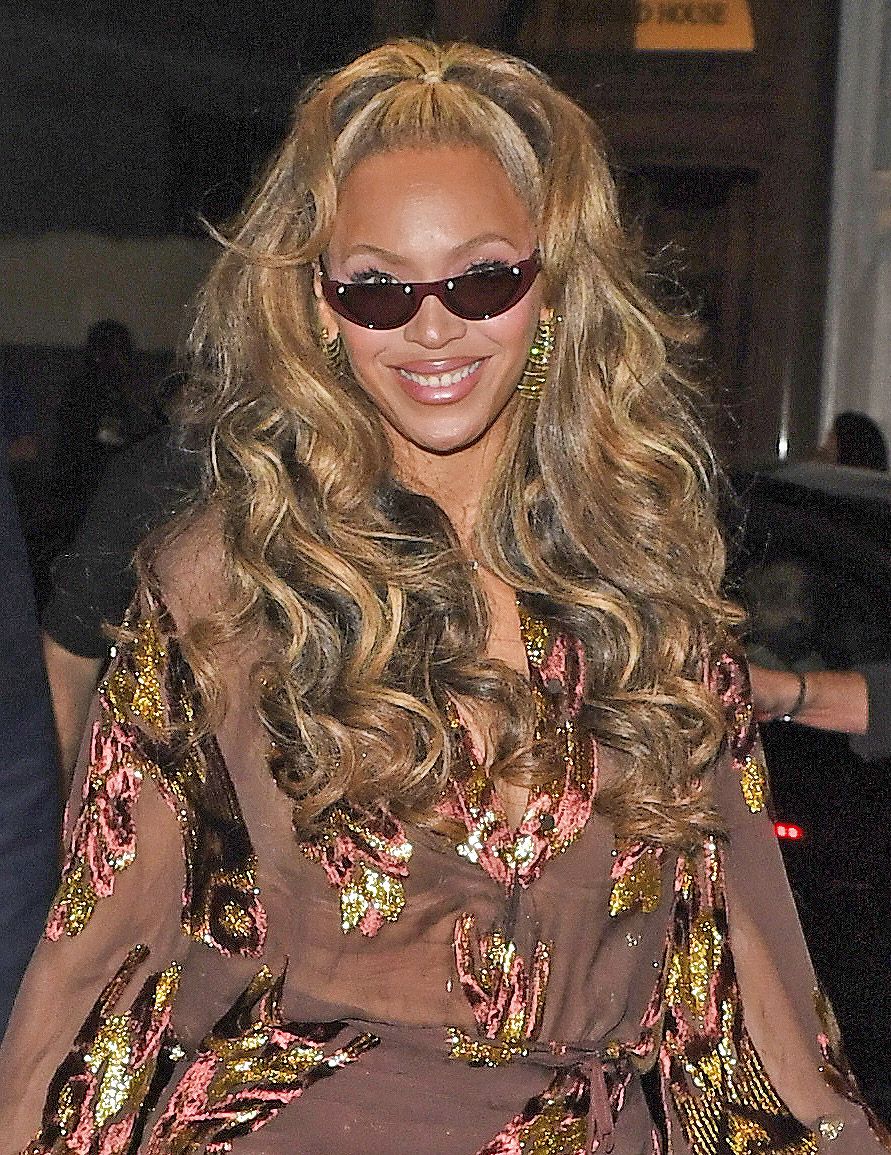 Beyoncé stepped out in London in a dazzling Roberto Cavalli look as she celebrated her 45th birthday in style.