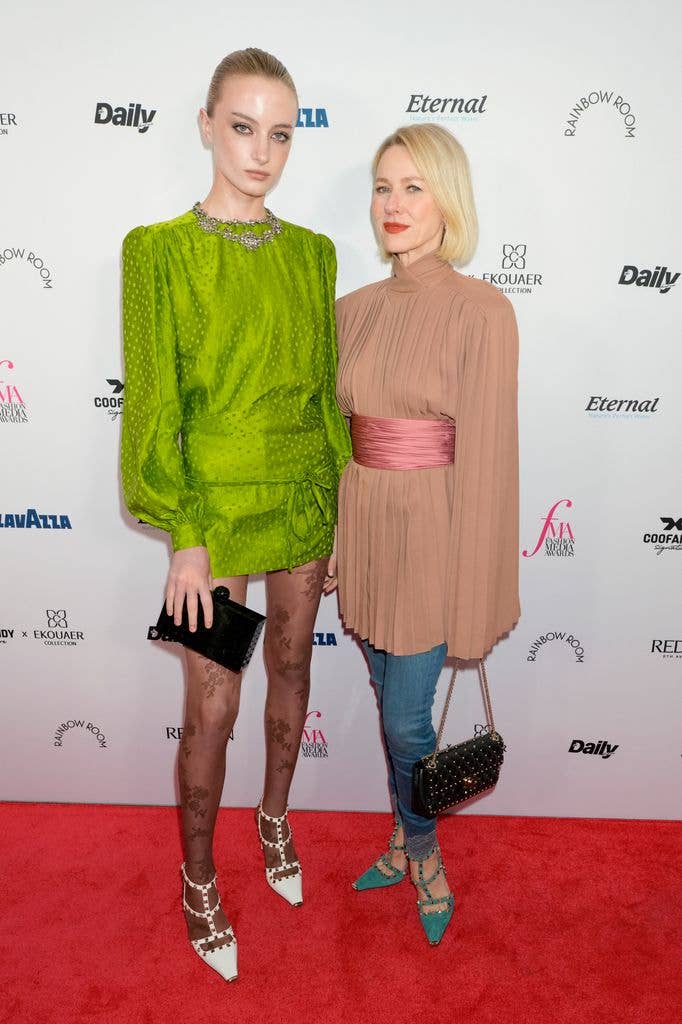Kai Schreiber and Naomi Watts attend the Daily Front Row's Fashion Media Awards on September 11, 2026 in New York City.