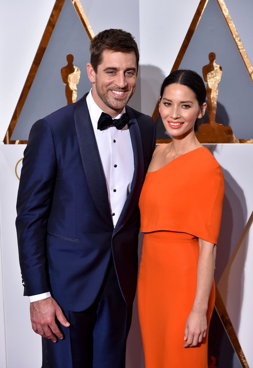 Araron and Olivia at the Oscars in 2016