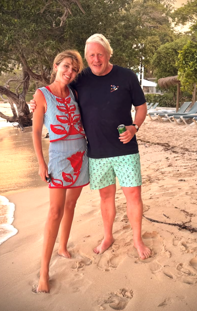 Carrie and Boris looking very relaxed on holiday in Colombia