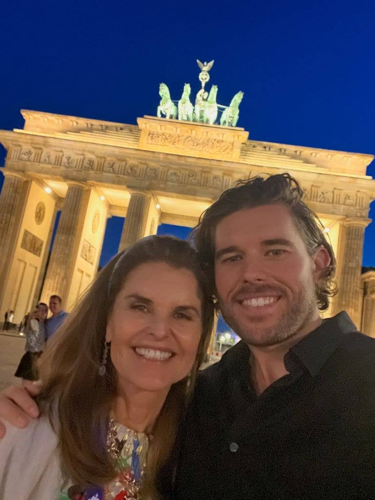 Photo shared by Maria Shriver September 27, 2026 with her son Christopher Schwarzenegger in honor of his 29th birthday