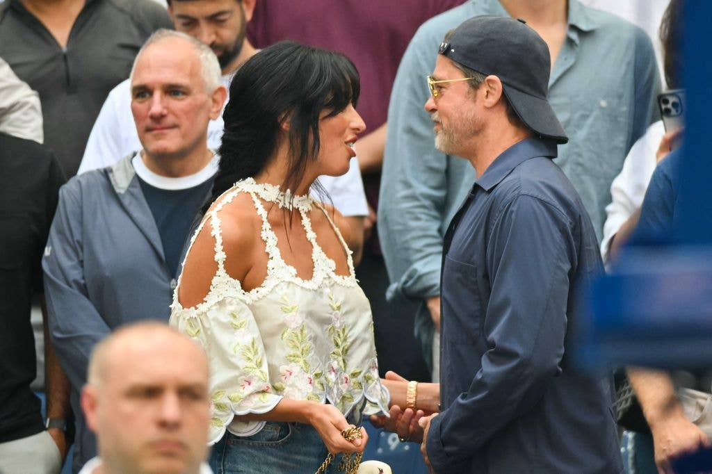 Brad and Ines appeared comfortable in one another's company