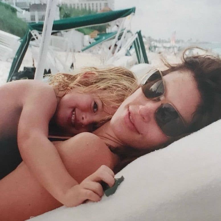 Cindy holding Presley as a young boy