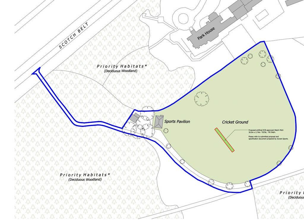The plans for the new pitch at Sandringham Cricket Ground