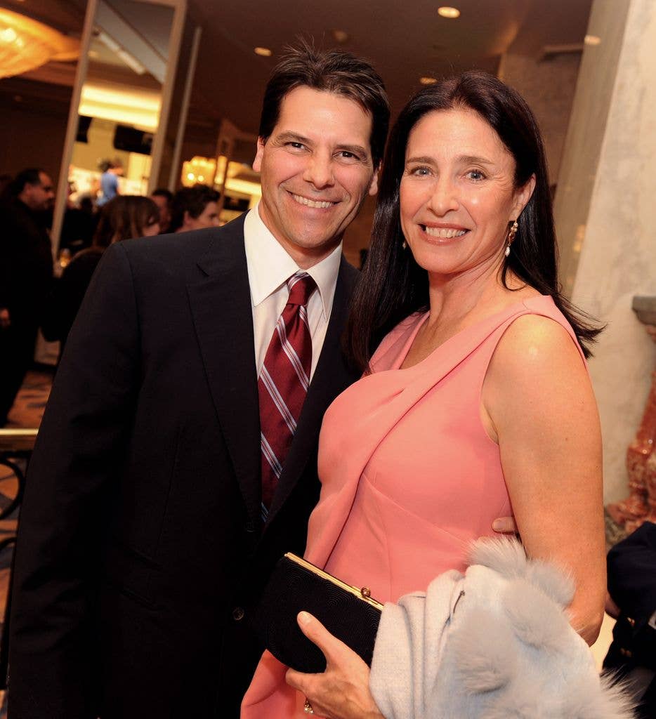 Producer Chris Ciaffa (L) and his wife actress Mimi Rogers arrive at AARP Magazine's "10th Annual Movies For Grownups" Awards Gala at the Beverly Wilshire Hotel on February 7, 2011 in Beverly Hills, California.