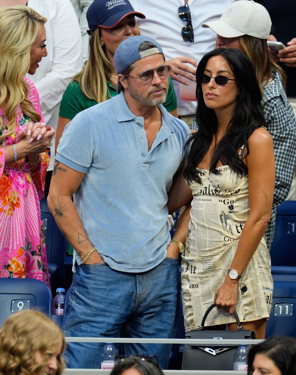Brad Pitt and Ines de Ramon attend The 2026 US Open Tennis Championships