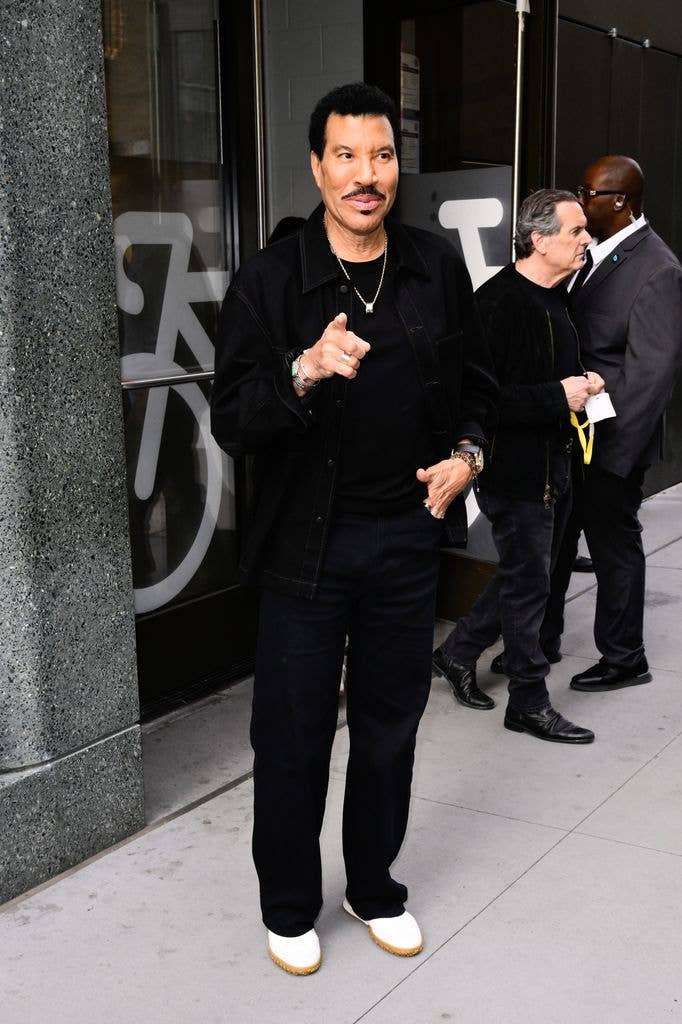 Lionel Richie in black outfit outside ABC Studio on September 29, 2025